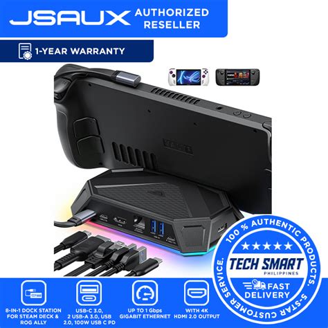 Jsaux Rgb Docking Station For Steam Deck And Rog Ally 8 In 1 12 In 1 With Hdmi 2 0 4k 60hz