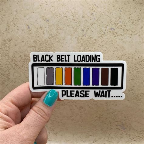 Black Belt Loading Jiu Jitsu Stickers Bjj Gift For Son Brazilian Jiu