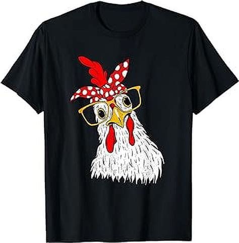 Chicken Bandana Girl Poultry Owner Rancher Farmer Backyard T Shirt