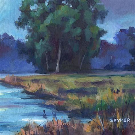 Night River Painting ORIGINAL Nocturne Landscape River - Etsy