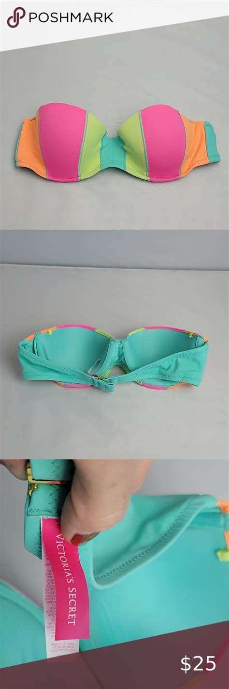 Victorias Secret Strapless Bikini Swim Top 34b Swimsuits Bikinis