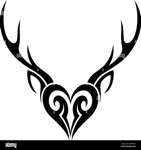 Tribal Deer Head Tattoos