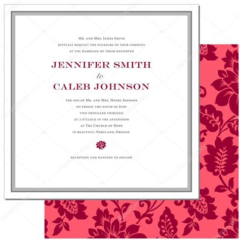 Wedding invitation frame — Stock Vector © createfirst #68458611