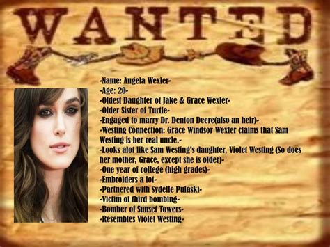 Ppt Name Angela Wexler Age 20 Oldest Daughter Of Jake And Grace