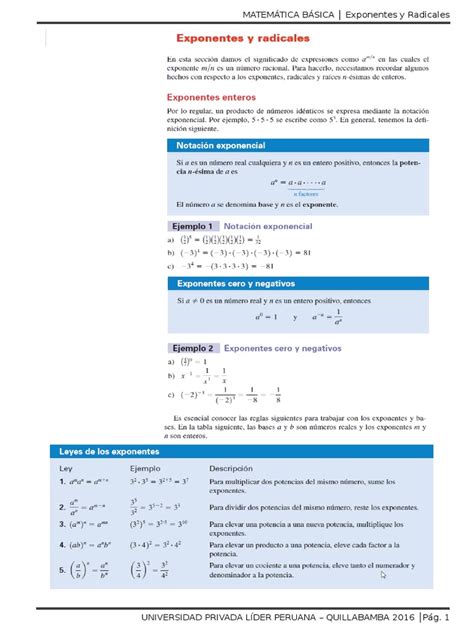 PDF Apuntes De Exponentes Y Radicales DOKUMEN TIPS