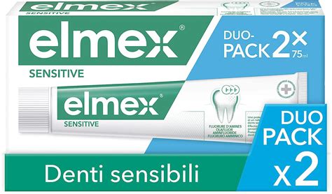 ELMEX Dentifrice Sensitive 2 boîtes de 75 ml Traitement pour dents