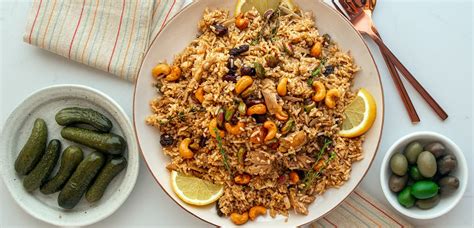 Middle Eastern Rice Recipe With Spices Nuts And Raisins