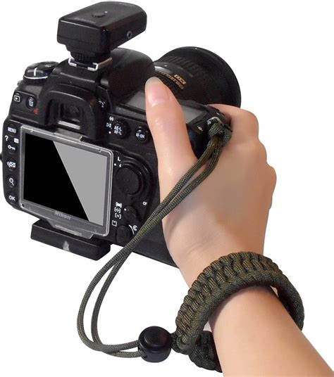 Techion Braided 550 Paracord Adjustable Camera Wrist Strap Bracelet For