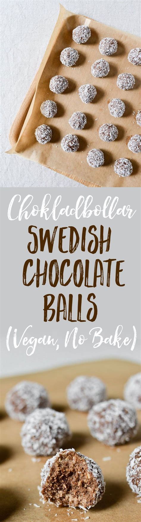 Swedish Chocolate Balls Chokladbollar No Bake Vegan Recipe