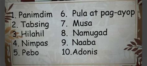 Gawain Talasalitaan Ibigay Ang Mababaw Na Kahulugan Ng Mga Sumusunod