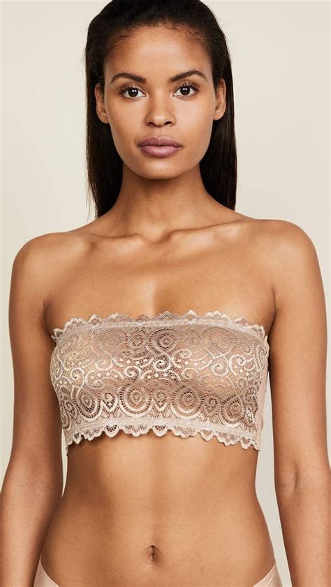 Free People Seamless Lace Bandeau Bella Hadid S Sheer Black Top