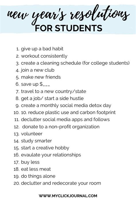 Achieve Your Best Year Yet New Year S Resolutions For Students