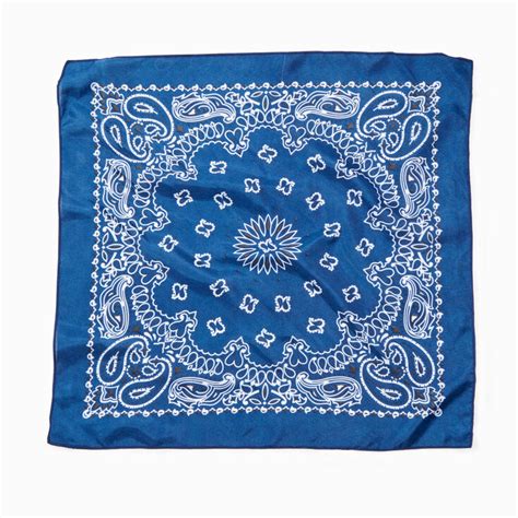 Paisley Bandana Headwrap Navy Blue Claires Us