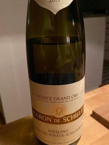 Kuehn Baron De Schiele Riesling Alsace Grand Cru Wineck Schlossberg