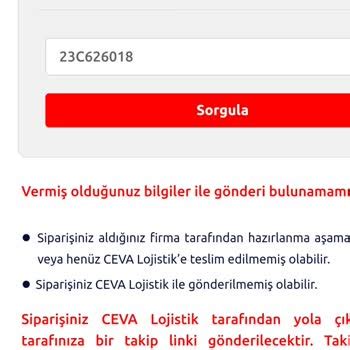 CEVA Logistics Kargomun Nerede Olduğuna Net Cevap Şikayetvar