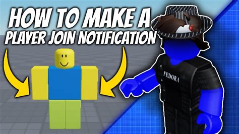 How To Code A Player Join Notification In Roblox Studio Youtube