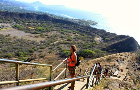 hiking diamond head trail  journey   top