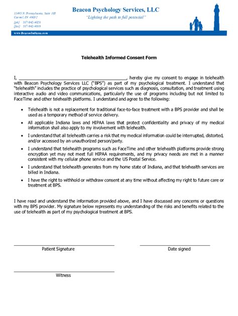 Fillable Online Sample Telehealth Informed Consent Fax Email Print