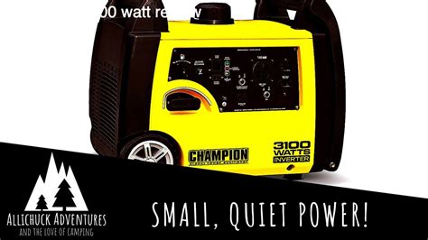 Quiet Rv Camping Power Champion 3100 Watt Inverter Generator Review Youtube