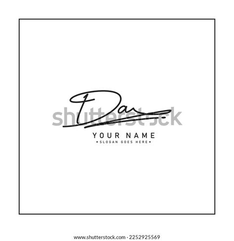 Da Handwritten Signature Logo Vector Logo Stock Vector Royalty Free