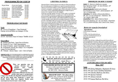 DESAFIO IARC PROGRAMAÇÃO DA IGREJA Terças feirasCirculo de Oração 09