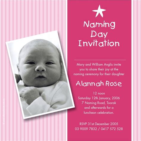 Baby Girl Baptism Invitation Template