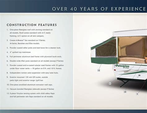 Palomino Tent Camper Brochure Rv Roundtable Buy Sell Join