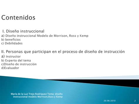 Dise O Instrucci N Modelo De Morrison Ross Y Kemp Ppt