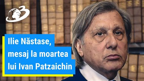 Ilie Năstase mesaj la moartea lui Ivan Patzaichin YouTube