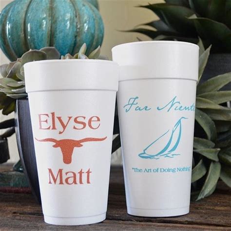 Customizable Styrofoam Party Cups Personalized Foam Cups Etsy