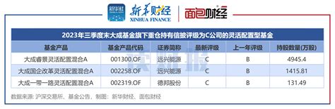 【读财报】灵活配置基金持仓合规透视：大成基金、国泰基金等重仓违规公司 脉脉