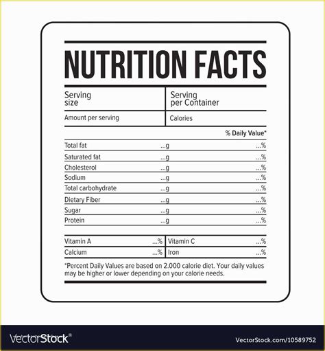 Free Blank Nutrition Label Template Of Make Your Own Nutrition Label ...