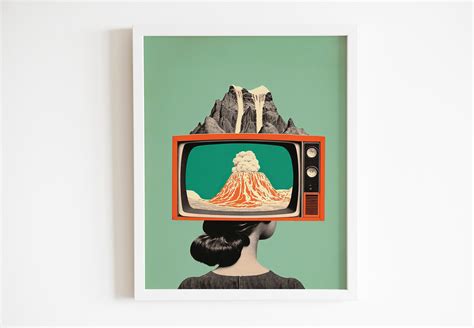 Surrealism Art Print Collage Painting Instant Download Living Room ...