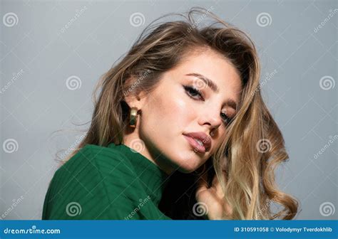 Natural Female Beauty Concept Portrait Of Beautiful Young Woman Sensual Beauty Female Model