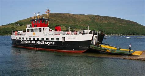 Mv Loch Tarbert At Lochranza Ferry Boat Steamer Ship Scottish Islands