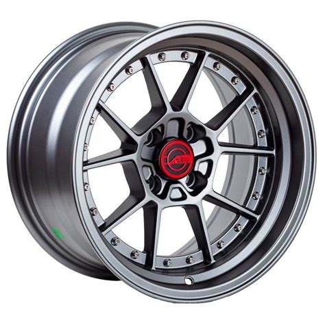 Generico Ams 15x825 4x100 Et0 Qc1748 Matt Gunmetal Set 4 Llantas