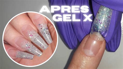 Como hacer UÑAS con la Tecnica APRES GEL X con Glitters Press On