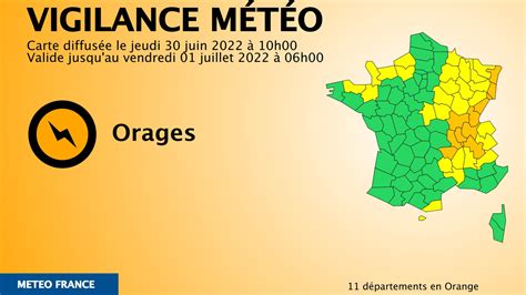 Orages Onze Départements En Vigilance Orange