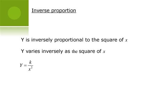 Proportion Inverse Proportion Y Is Inversely Proportional To X Ppt Download