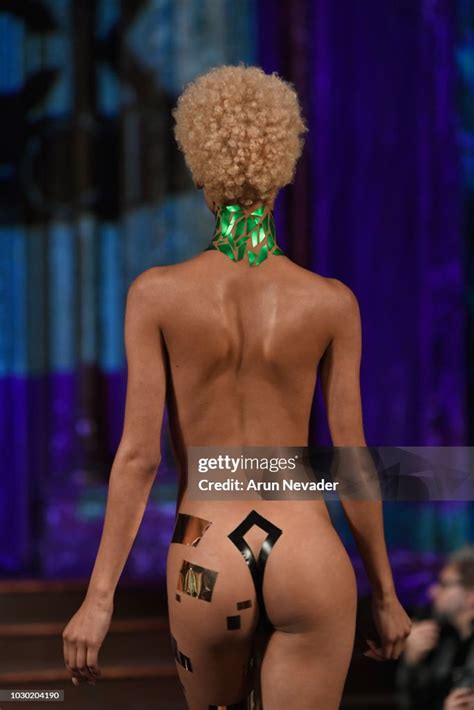 A Model Walks The Runway During The Black Tape Project Show At New