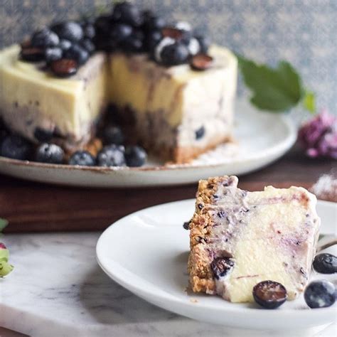 No Bake Blueberry Lavender Cheesecake Via Feedfeed On Https