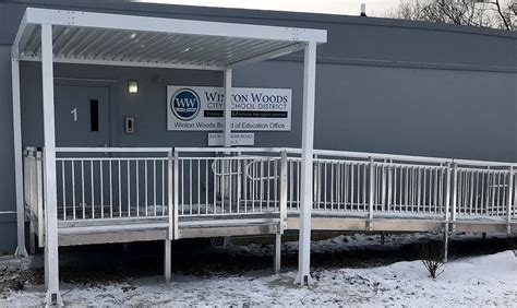 Modular Wheelchair Ramp And Canopy Installation For Winton Woods School