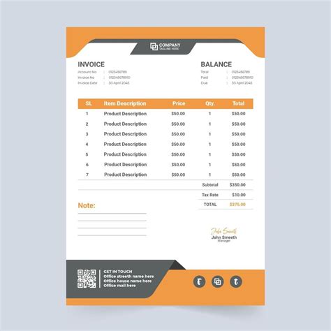 creative business voucher design  orange  red colors payment