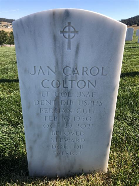 Lt Col Jan Carol Colton 1950 2021 Find A Grave Memorial