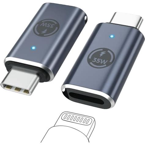 Pi Ces Adaptateurs Adaptateurs Usb C M Le Vers Lightning Femelle