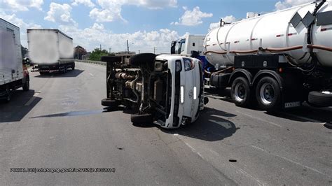 Utilit Ria Tomba E Deixa Um Ferido No Rodoanel Em Itaquaquecetuba