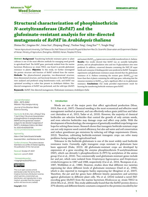 PDF Structural Characterization Of Phosphinothricin N