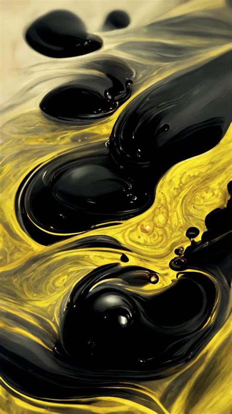 Black And Yellow Liquid Background Vector Art At Vecteezy