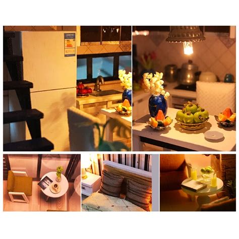 Diy Miniatuur Lichtgevende Handwerk Kit Met Muziek Grandado