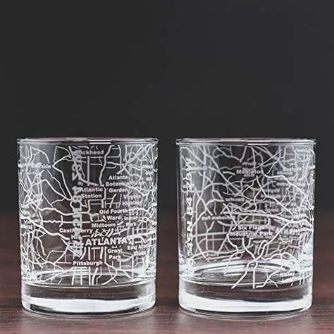 Greenline Goods Whiskey Glasses 10 Oz Tumbler T Set For Atlanta L